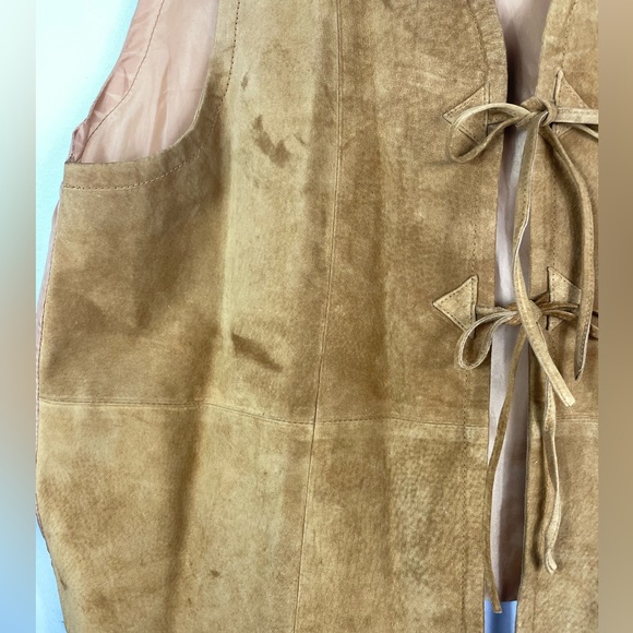 Desperado Tan Suede Vest Genuine Leather - Picture 3 of 6